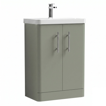 Delphi Glade 600mm 2-Door Floor Standing Cloakroom Vanity Unit (inc Basin) | Product Image