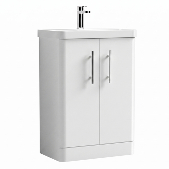 Delphi Glade 600mm 2-Door Floor Standing Cloakroom Vanity Unit (inc Basin) | Product Image