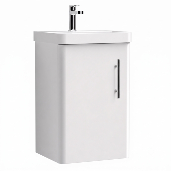 Delphi Glade 400mm 1-Door Wall Hung Cloakroom Vanity Unit (inc Basin) | Product Image