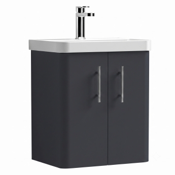 Delphi Glade 500mm 2-Door Wall Hung Cloakroom Vanity Unit (inc Basin) | Product Image
