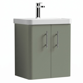 Delphi Glade 500mm 2-Door Wall Hung Cloakroom Vanity Unit (inc Basin) | Product Image