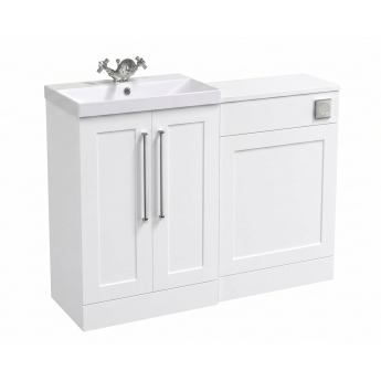 Delphi Grange Satin White 1000mm 2-Door Waterproof Bathroom Furniture Combination Unit | Product Image