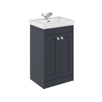 Delphi Hayloft 500mm 2-Door Floor Standing Vanity Unit (inc Fireclay 1TH Basin) | Product Image