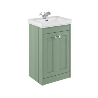 Delphi Hayloft 500mm 2-Door Floor Standing Vanity Unit (inc Fireclay 1TH Basin) | Product Image