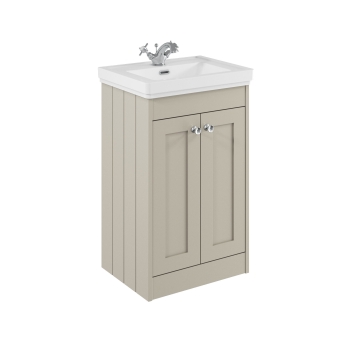 Delphi Hayloft 500mm 2-Door Floor Standing Vanity Unit (inc Fireclay 1TH Basin) | Product Image