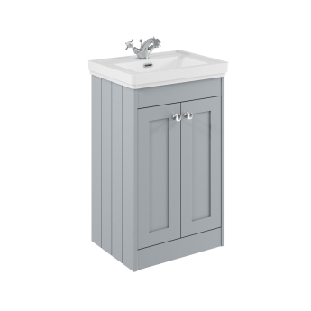 Delphi Hayloft 500mm 2-Door Floor Standing Vanity Unit (inc Fireclay 1TH Basin) | Product Image