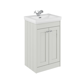 Delphi Hayloft 500mm 2-Door Floor Standing Vanity Unit (inc Fireclay 1TH Basin) | Product Image