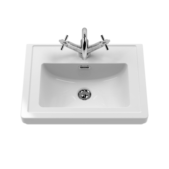 Delphi Hayloft 500mm 2-Door Floor Standing Vanity Unit (inc Fireclay 1TH Basin) | Product Image