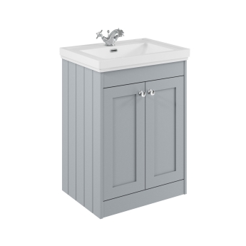 Delphi Hayloft 600mm 2-Door Floor Standing Vanity Unit (inc Fireclay 1TH Basin) | Product Image