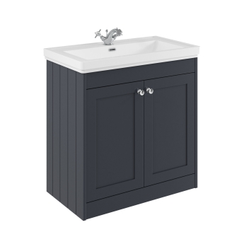 Delphi Hayloft 800mm 2-Door Floor Standing Vanity Unit (inc Fireclay 1TH Basin) | Product Image