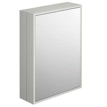 Delphi Henbury 1-Door Mirrored Bathroom Cabinet 800mm H x 600mm W - Country White