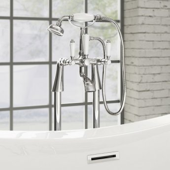 Delphi Henbury KB Freestanding Bath Shower Mixer Tap with Shower Kit - Chrome