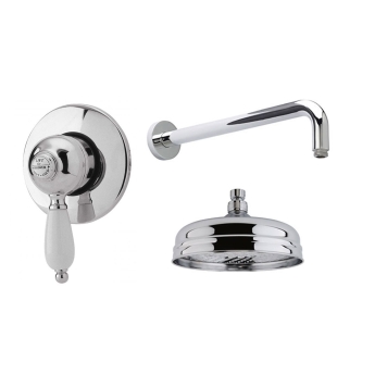 Delphi Highgate Chrome Manual Concealed Shower Set with Fixed Head | Product Image