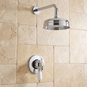 Delphi Highgate Chrome Manual Concealed Shower Set with Fixed Head | Product Image