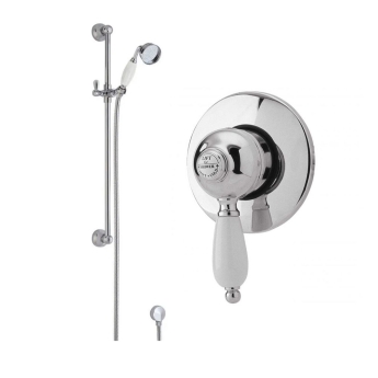 Delphi Highgate Chrome Manual Concealed Shower Set with Slide Rail Kit | Product Image