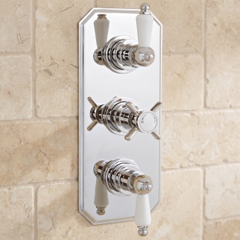 Delphi Highgate Chrome 2-Outlet Triple Concealed Shower Valve | Product Image