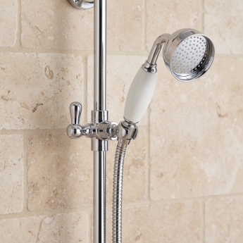 Delphi Highgate Chrome Triple Concealed Shower Set with Fixed Head and Slide Rail Kit | Product Image