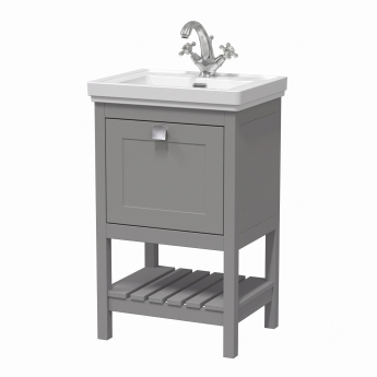 Delphi Homestead 500mm 1-Drawer Floor Standing Traditional Vanity Unit (inc Fireclay Basin) | Product Image