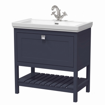 Delphi Homestead 800mm 1-Drawer Floor Standing Traditional Vanity Unit (inc Fireclay Basin) | Product Image