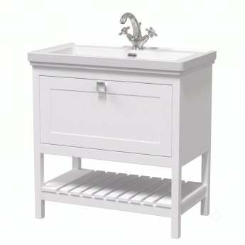 Delphi Homestead 800mm 1-Drawer Floor Standing Traditional Vanity Unit (inc Fireclay Basin) | Product Image