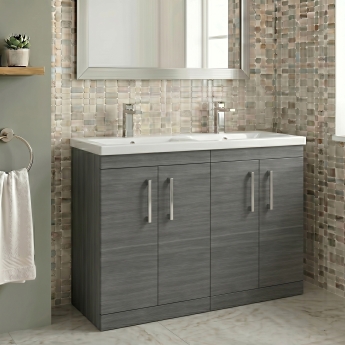 Delphi Horizon 1200mm 4-Door Floor Standing Vanity Unit (inc Basin) | Product Image