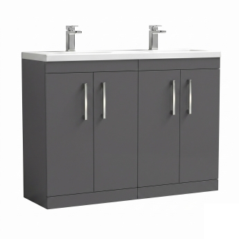 Delphi Horizon 1200mm 4-Door Floor Standing Vanity Unit (inc Basin) | Product Image