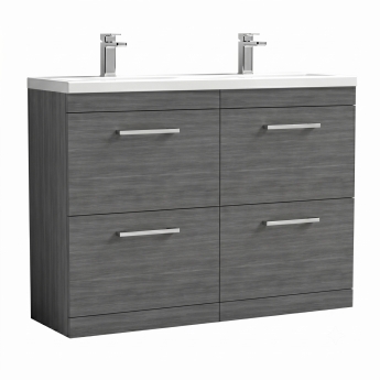 Delphi Horizon 1200mm 4-Drawer Floor Standing Vanity Unit (inc Basin) | Product Image