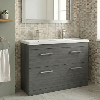 Delphi Horizon 1200mm 4-Drawer Floor Standing Vanity Unit (inc Basin) | Product Image