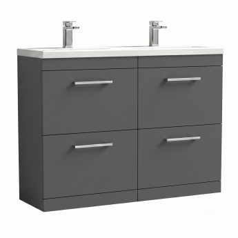 Delphi Horizon 1200mm 4-Drawer Floor Standing Vanity Unit (inc Basin) | Product Image