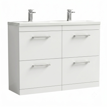 Delphi Horizon 1200mm 4-Drawer Floor Standing Vanity Unit (inc Basin) | Product Image