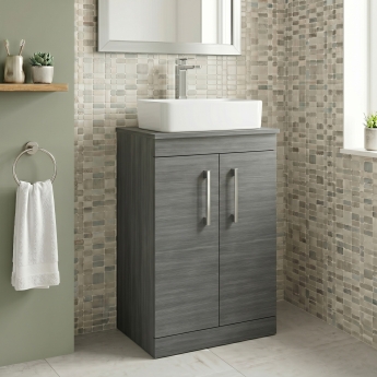 Delphi Horizon 500mm 2-Door Floor Standing Countertop Vanity Unit | Product Image