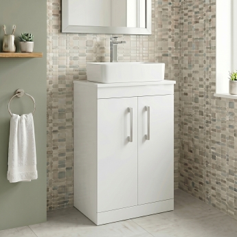 Delphi Horizon 500mm 2-Door Floor Standing Countertop Vanity Unit | Product Image