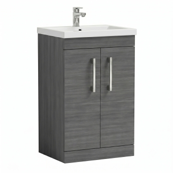 Delphi Horizon 500mm 2-Door Floor Standing Vanity Unit (inc Basin) | Product Image