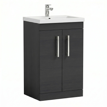 Delphi Horizon 500mm 2-Door Floor Standing Vanity Unit (inc Basin) | Product Image