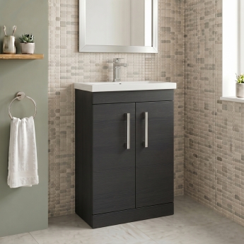 Delphi Horizon 500mm 2-Door Floor Standing Vanity Unit (inc Basin) | Product Image
