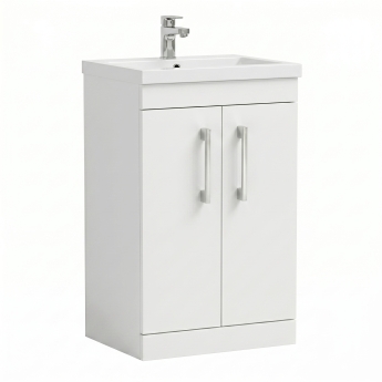 Delphi Horizon 500mm 2-Door Floor Standing Vanity Unit (inc Basin) | Product Image