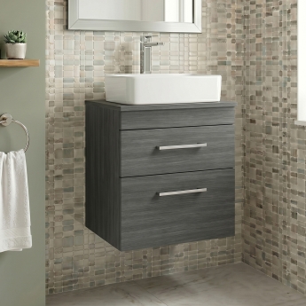 Delphi Horizon 500mm 2-Drawer Wall Hung Countertop Vanity Unit | Product Image