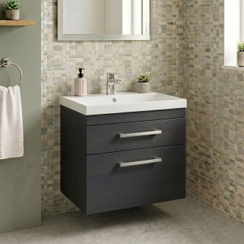 Delphi Horizon 500mm 2-Drawer Wall Hung Vanity Unit (inc Basin) | Product Image