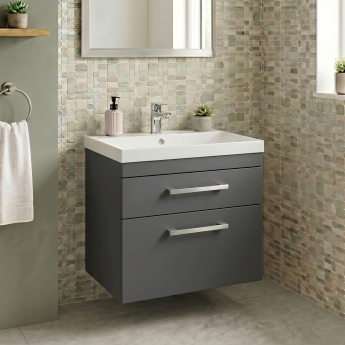 Delphi Horizon 500mm 2-Drawer Wall Hung Vanity Unit (inc Basin) | Product Image