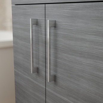 Delphi Horizon Anthracite Woodgrain 600mm 2-Door Floor Standing Countertop Vanity Unit | Product Image