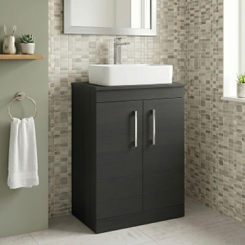 Delphi Horizon 600mm 2-Door Floor Standing Countertop Vanity Unit | Product Image