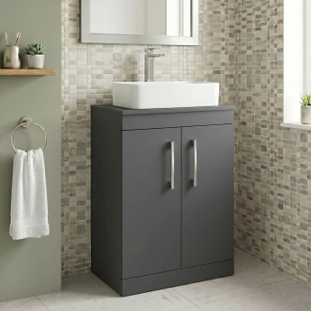 Delphi Horizon 600mm 2-Door Floor Standing Countertop Vanity Unit | Product Image