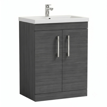 Delphi Horizon 600mm 2-Door Floor Standing Vanity Unit (inc Basin) | Product Image