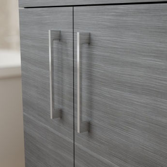 Delphi Horizon Anthracite Woodgrain 600mm 2-Door Floor Standing Vanity Unit (inc Basin) | Product Image