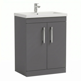 Delphi Horizon 600mm 2-Door Floor Standing Vanity Unit (inc Basin) | Product Image