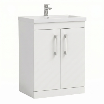 Delphi Horizon 600mm 2-Door Floor Standing Vanity Unit (inc Basin) | Product Image