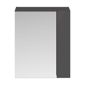 Delphi Horizon Gloss Grey 600mm 75/25 Mirrored Bathroom Cabinet | Product Image