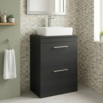 Delphi Horizon 600mm 2-Drawer Floor Standing Countertop Vanity Unit | Product Image