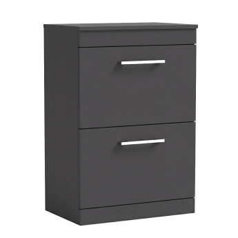 Delphi Horizon 600mm 2-Drawer Floor Standing Countertop Vanity Unit | Product Image