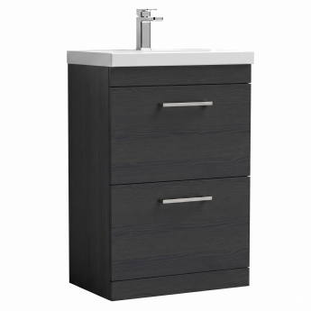 Delphi Horizon 600mm 2-Drawer Floor Standing Vanity Unit (inc Basin) | Product Image